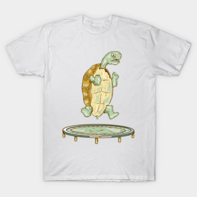 Tortoise on the trampoline T-Shirt by mailboxdisco